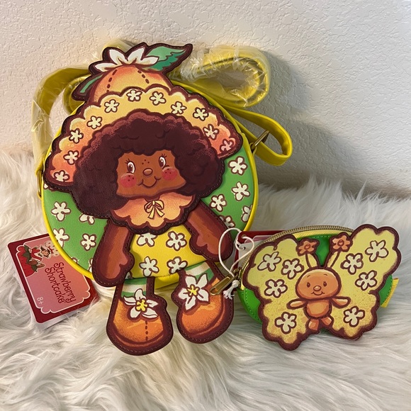 Loungefly Strawberry Shortcake Orange Blossom Crossbody Bag and Coin Purse - Picture 1 of 11